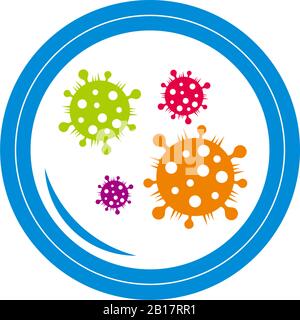 microscope lens glass influenza virus symbol clear design vector Stock Vector