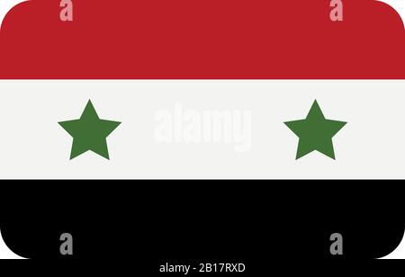 Syria flag illustrated in vector on a white background Stock Vector