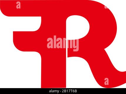 letter r symbol motion curves simple design logo vector Stock Vector