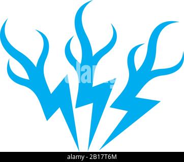 target point thunder shape motion symbol logo vector Stock Vector