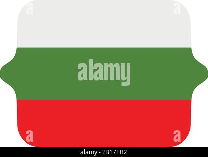 bulgaria flag illustrated in vector on white background Stock Vector