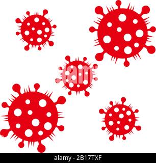 influenza virus microscopic symbol geometric design vector Stock Vector