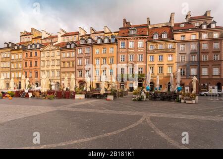 Old Town Market Square, Warsaw, Poland Stock Photo