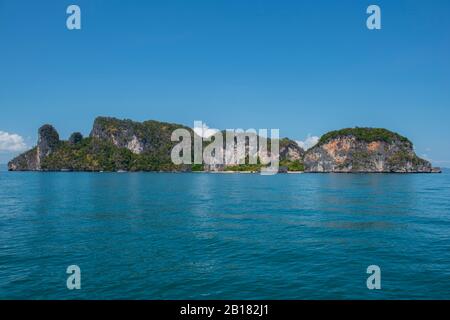 View of lagoon in Koh Hong island . Location: Koh Hong island, Krabi, Thailand, Andaman Sea, Summer and vacation concept. Stock Photo