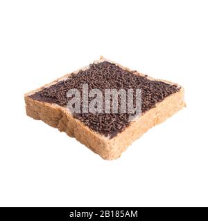 bread or bread with chocolate on a background new Stock Photo