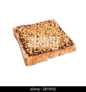 bread or bread slice with nuts chocolate on a background new Stock Photo