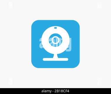 Camera, webcam icon. Vector illustration, flat design. Stock Vector
