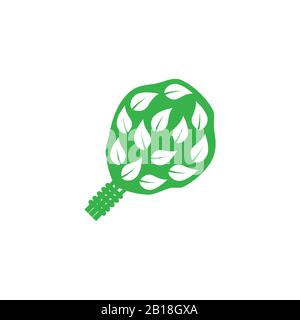 Birch broom icon on white background Stock Vector