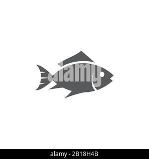 Fish icon on white background Stock Vector