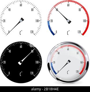Thermometers set Stock Vector