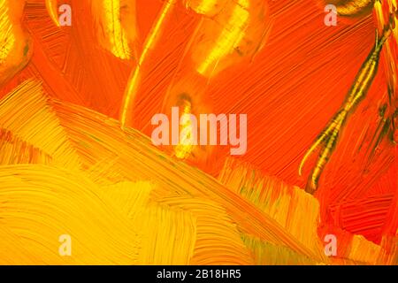 The oil paint colorful texture on canvas. Abstract art background. Rough brushstrokes of paint. Can be used as background. Stock Photo