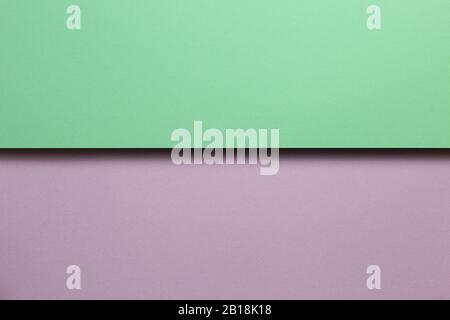 Abstract green and purple color paper background Stock Photo