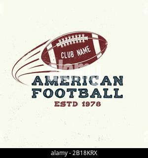 American Football or Rugby Club Badge. Vector. Concept for Shirt, Logo,  Print, Stamp, Tee, Embroidery Patch. Vintage Stock Vector - Illustration of  vector, flying: 249296744