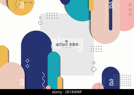 Abstract rounded line color trendy concept for artwork background. Use for ad, poster, ad, book, print, annual report. illustration vector eps10 Stock Vector