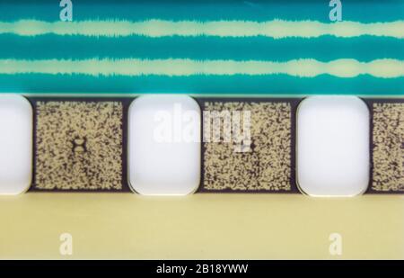 Remains of an old film strip with soundtrack Stock Photo