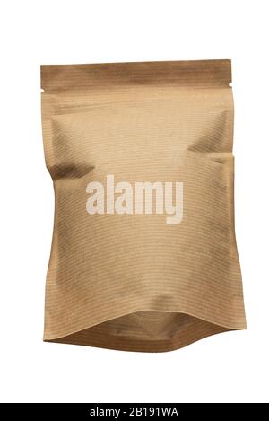 eco-friendly packaging, paper packaging, bag isolated on a white background. Stock Photo