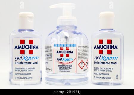 AMUCHINA Household and Laundry detergents. AMUCHINA is an Italian brand of  ACRAF ANGELINI Pharma Stock Photo - Alamy