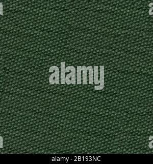 New dark green fabric background for interiors. Seamless square texture. Stock Photo