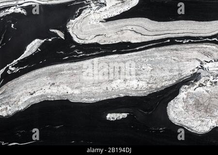 Abstract black and white granite texture. Natural stone abstract background. Stock Photo