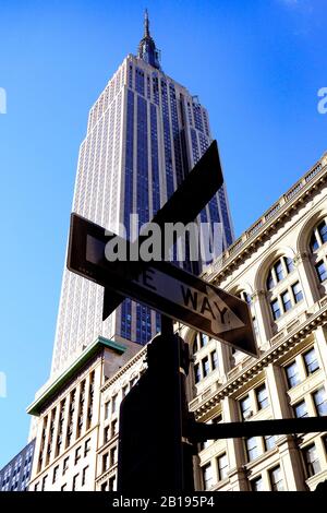 The Empire State Building is a 102-story Art Deco skyscraper in Midtown Manhattan, New York City