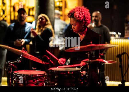 Copenhagen, Denmark. 21st, February 2020. Ephemerals perform a live concert at Ideal Bar in Copenhagen. (Photo credit: Gonzales Photo - Peter Troest). Stock Photo