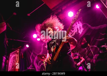 Bergen, Norway. 13th, September 2019. The Danish extreme metal band Xenoblight performs a live concert at Inside in Bergen. (Photo credit: Gonzales Photo - Jarle H. Moe). Stock Photo