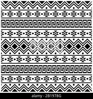 Stripe Ethnic Aztec Pattern design. Tribal ethnic seamless pattern ...