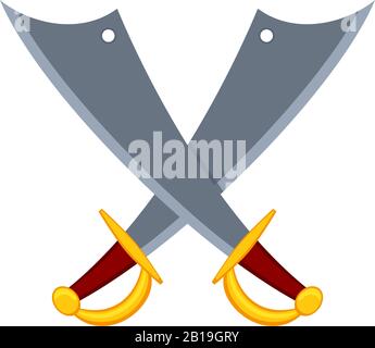 Cartoon toy gray scimitar. Medieval festival props. Fairy tale theme ...