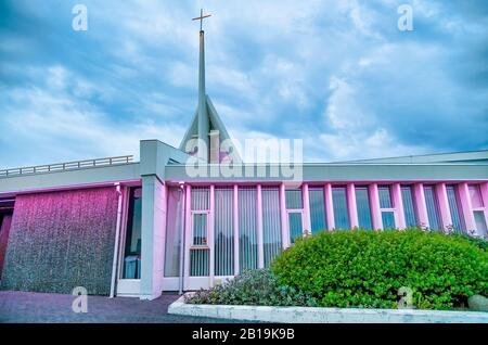 Ytri-Njarovikurkirkja. Church of Keflavik, Iceland. Stock Photo