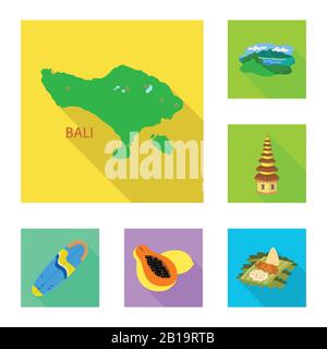 Vector illustration of travel and tourism logo. Set of travel and island stock vector illustration. Stock Vector