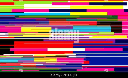 Speed color background, glitch pattern, abstract horizontal lines Stock Vector