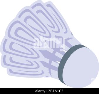 Sport shuttlecock icon, isometric style Stock Vector