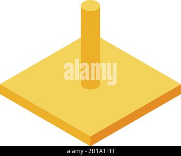 Plastic plastering trowel icon, isometric style Stock Vector