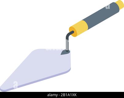 Worker trowel icon, isometric style Stock Vector