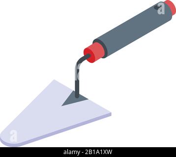 Cement trowel icon, isometric style Stock Vector