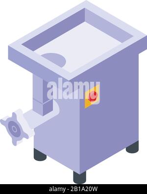 Meat grinder icon, isometric style Stock Vector