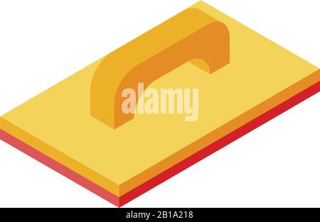 Plastering trowel icon, isometric style Stock Vector