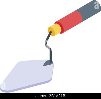 Repair trowel icon, isometric style Stock Vector