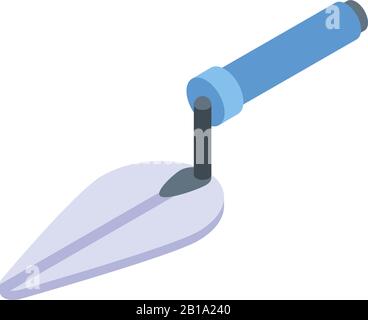 Hand trowel icon, isometric style Stock Vector