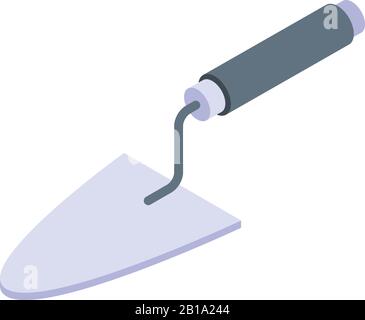 Construction trowel icon, isometric style Stock Vector