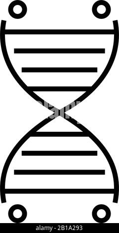 DNA icon linear vector graphics sign or symbol set for web app ui Stock ...