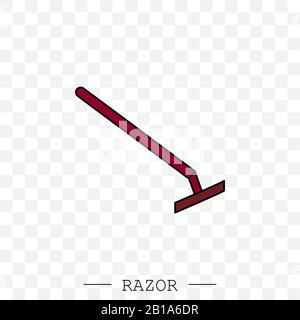 razor vector icon. Shaving men razor icon. Simple illustration of man razor vector icon for web design isolated color Stock Vector