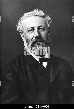 Félix Nadar 1820-1910 portraits Jules Verne (restoration). Stock Photo