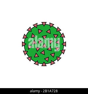 Coronavirus vector icon. Bacterium sign. Virus symbol Stock Vector
