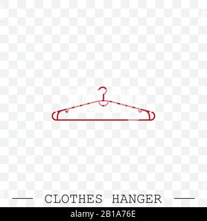 clothes hanger color icon vector. icon of hanger for clothes. Stock Vector