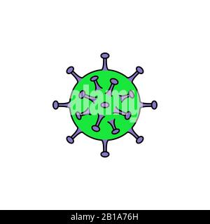 Coronavirus vector icon. Bacterium sign. Virus symbol Stock Vector