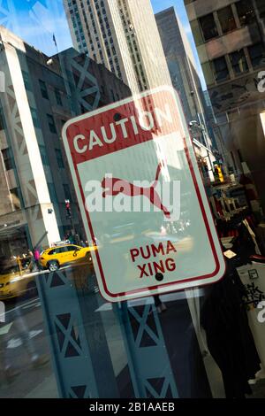 Puma Flagship Store on Fifth Avenue, New York City, USA Stock Photo