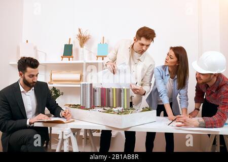 professional talented designers and architects who can create fully specified blueprints from a simple sketch or written description. Stock Photo
