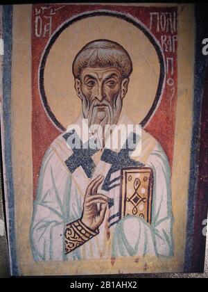 Freski vo Sv. Pantelejmon od Nerezi 054. Stock Photo