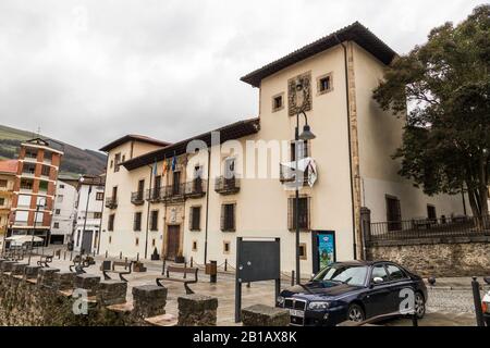 Cangas del Narcea, Spain. The Palacio de Toreno (Toreno Palace), now seat of the Town Hall. A traditional town in Asturias Stock Photo